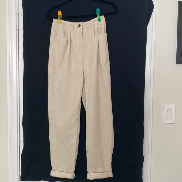 Beige size small faux corduroy pants! from shein - Picture 1 of 1